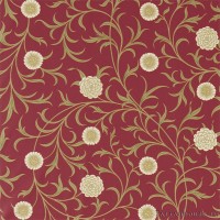 Ткань Morris / SCROLL Raspberry/Olive - DM6F220310
