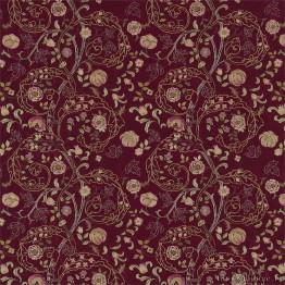 Ткань Morris / MARY ISOBEL Olive/Wine - DM6E230338