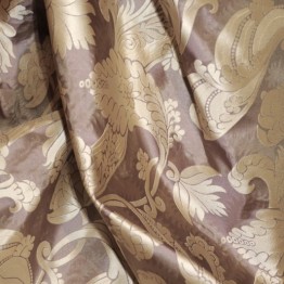Ткань Watts / Bruges Lilyville - Mulberry Putty Gold