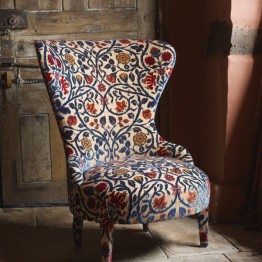 Ткань Watts / Isla -  Lipstick Blue Chair
