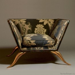 Ткань Watts / Malvern - Black Taupe Old Gold