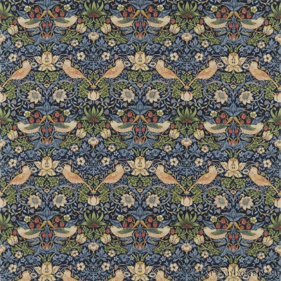 Ткань Morris / STRAWBERRY THIEF Indigo/Mineral - DM6F220313